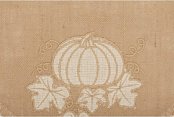 Jute Burlap Natural Pumpkin 72" Runner