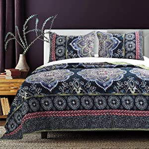 Twyla Midnight 3Pc King Quilt Set