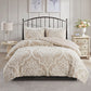 Viola 3 piece Tufted Cotton Chenille Damask Duvet Cover Set