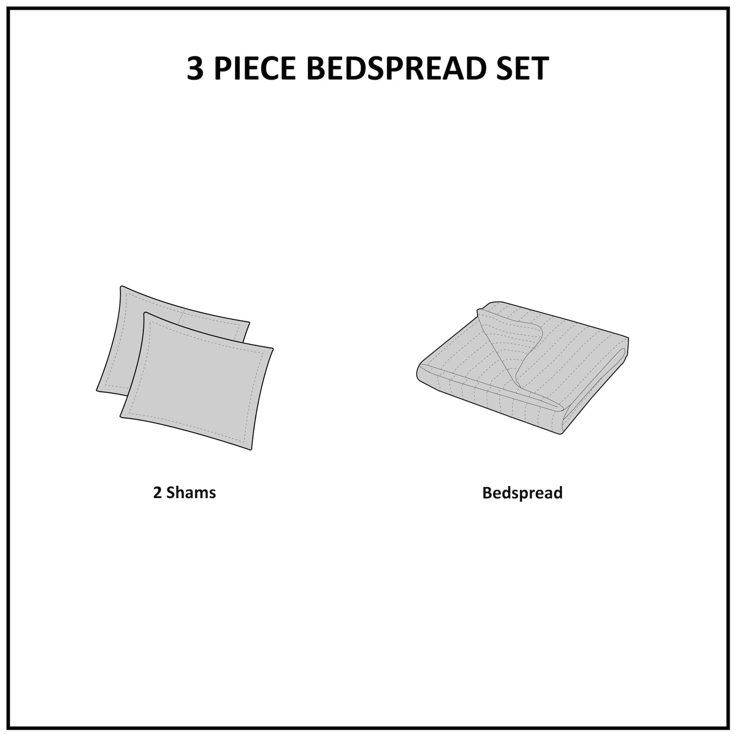 Oakley 3 Piece Reversible Bedspread Set