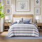 Brooks 5 Piece Cotton Stripe Duvet Cover Set