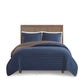 Franklin 3 Piece Crinkled Microfiber Quilt Set