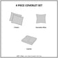 Ronan 4 Piece Cotton Quilt Set with Trhow Pillow