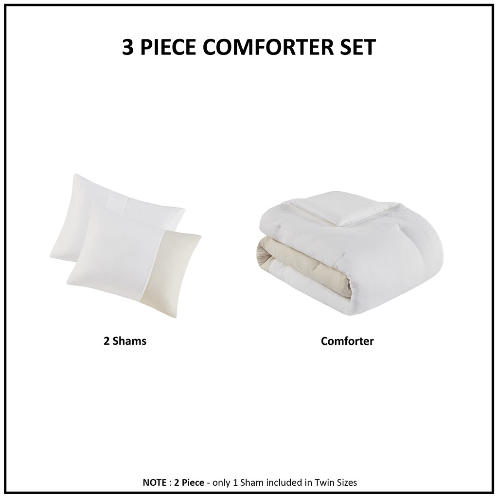 Miro 3 Piece Gauze Oversized Comforter Set