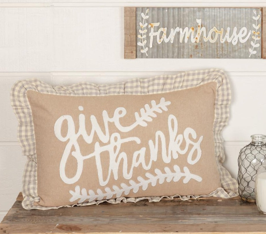 Grace Give Thanks Pillow