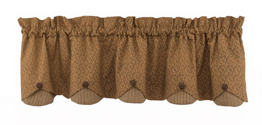 Shades Of Brown Scalloped Valance