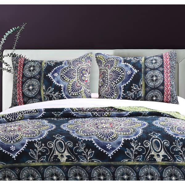 Twyla Midnight 3Pc King Quilt Set