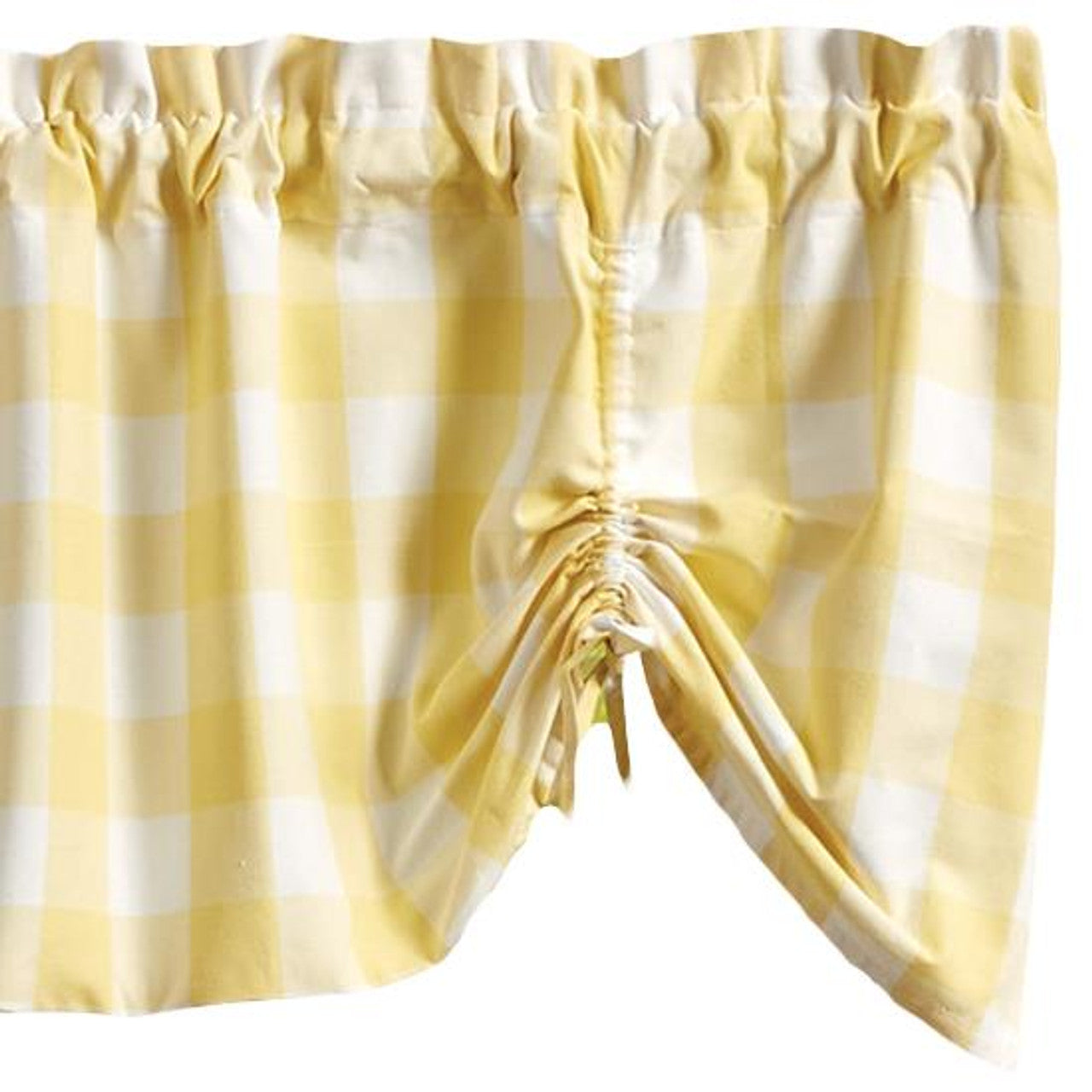 Wickow Check Farmhouse Valance -Yellow