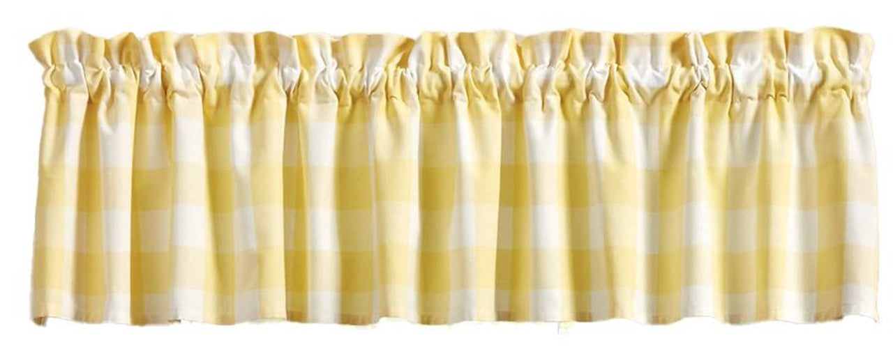 Wicklow Check Valance-Yellow