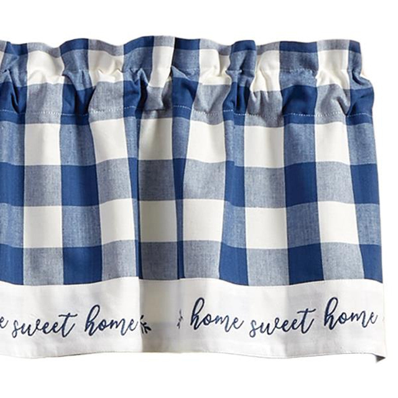 Wicklow Check Home Valance China Blue