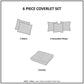 Taos 6 Piece Printed Quilt Set with Throw Pillows