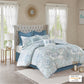 Isla 8 Piece Cotton Floral Printed Reversible Comforter Set