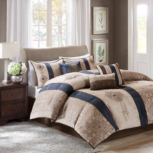 Donovan 7 Piece Jacquard Comforter Set