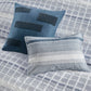 West 5 Piece Cotton Jacquard Waffle Weave Duvet Cover Set