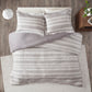 Cole Stripe Print Ultra Soft Cotton Blend Jersey Knit Duvet Cover Set
