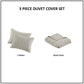 Maddox 3 Piece Striated Cationic Dyed Oversized Duvet Cover Set with Pleats