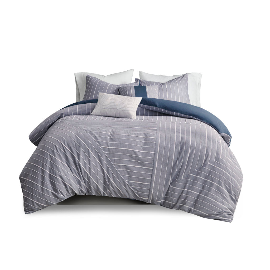 Bergen 5 Piece Cotton Rich Duvet Cover Set