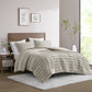 Maddox 3 Piece Striated Cationic Dyed Oversized Duvet Cover Set with Pleats