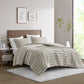 Maddox 3 Piece Striated Cationic Dyed Oversized Duvet Cover Set with Pleats