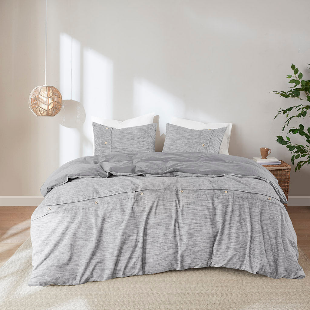 Dover 3 Piece Organic Cotton Oversized Duvet Cover Set